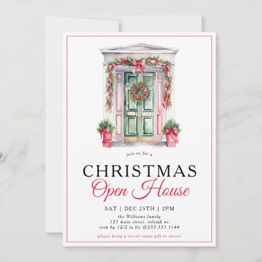 Modernes Open House Party Einladung (Vorderseite)