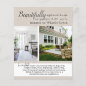 Modernes Open House Real Anwesen Realtor Flyer (Hinten)