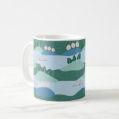 Modernes Open Water Baden in Flüssen mit Freunden Kaffeetasse (Vorderseite Links)