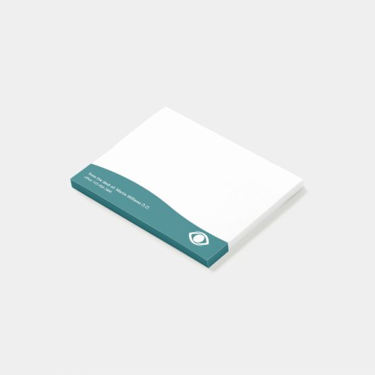 Modernes Ophthalmologe Office Sticky Notepads Post-it Klebezettel (angewinkelt)