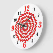 Modernes optisches Kunst-Entwurfs-Wanduhr-Rot Große Wanduhr (Winkel)