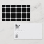 Modernes optisches Schwarzweiss-Muster Visitenkarte (Vorne/Hinten)