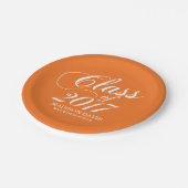 Modernes Orange | Abschluss Pappteller (Schrägansicht)