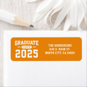 Modernes Orange Abschluss Rücksendeadresse (Insitu)