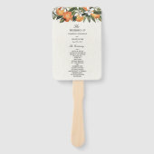 Modernes Orange & Blume Aquarell Fächer (Vorderseite)