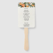 Modernes Orange & Blume Aquarell Fächer (Rückseite)