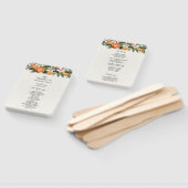 Modernes Orange & Blume Aquarell Fächer (Non-assembled)