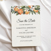 Modernes Orange & Blume Aquarell Save The Date