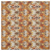 Modernes Orange Boho Tribal Ikat Muster Stoff (Muster)