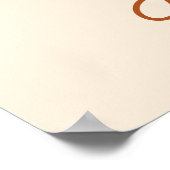 Modernes Orange Cowgirl Horseshoe Brautparty Poster (Ecke)