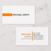 Modernes Orange Elegantes Berufliches Schlichtes W Visitenkarte (Vorne/Hinten)