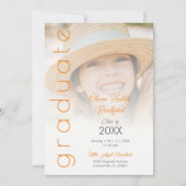 Modernes Orange Extravagant Vellum Overlay Effect  Einladung (Vorderseite)