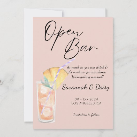 Modernes Orange Funny Foto Save The Date (Vorderseite)