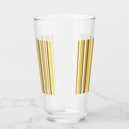Modernes, orange-gelbes weißes Streifen-Glas Glas (Rechts)