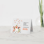 Modernes Orange-Geschenk Frohe WeihnachtsIllustrat Feiertagskarte (Rückseite)