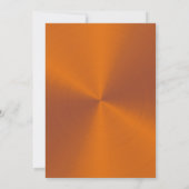 Modernes Orange Glitzer Rahmen Jubiläum Party Einladung (Rückseite)