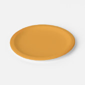 Modernes orange Gold kundengerecht Pappteller (Schrägansicht)