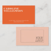 Modernes Orange-Logo mit Minimalistischem Fett-Nam Visitenkarte (Vorne/Hinten)