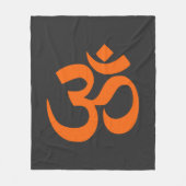 Modernes Orange Om Fleecedecke (Vorderseite)