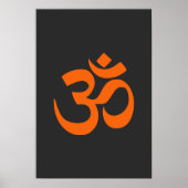 Modernes Orange Om Poster (Vorne)