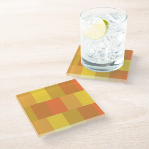 Modernes Orange Palette Muster Glasuntersetzer
