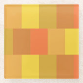 Modernes Orange Palette Muster Glasuntersetzer (Vorderseite)