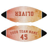 Modernes Orange Player Name Team Football (Paneele)