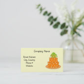 Modernes Orange Polka Dot Cake Design Visitenkarte (Stehend Vorderseite)