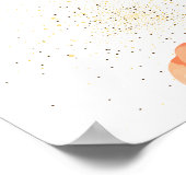 Modernes Orange Pumpkin Baby Dusche Begrüßungszeic Poster (Ecke)