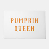 Modernes Orange Pumpkin Queen Best Gift Fußmatte (Vorderseite)