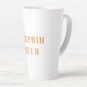 Modernes Orange Pumpkin Queen Best Gift Milchtasse (Rechte Ecke)