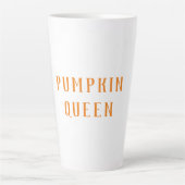 Modernes Orange Pumpkin Queen Best Gift Milchtasse (Vorderseite)