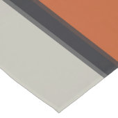 Modernes Orange Red Navy Dunkel Gray Strip Muster Kurzer Tischläufer (Ecke)