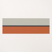 Modernes Orange Red Navy Dunkel Gray Strip Muster Yogamatte (Vorderseite (Horizontal))