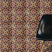 Modernes orange-rosa-schwarzes Mosaikmuster Fliese