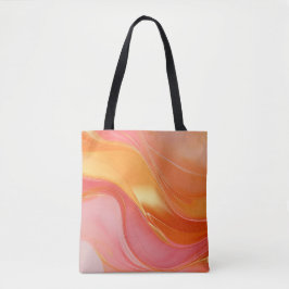 Modernes Orange Rosa und Gold- Tasche