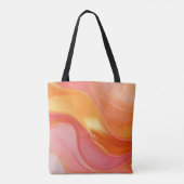Modernes Orange Rosa und Gold- Tasche (Rückseite)