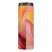 Modernes Orange Rosa und Gold- Thermosbecher (Rückseite)