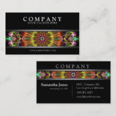 Modernes orange Starflower Visitenkarte (Vorne/Hinten)