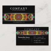 Modernes orange Starflower Visitenkarte (Vorne/Hinten)