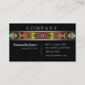 Modernes orange Starflower Visitenkarte (Rückseite)