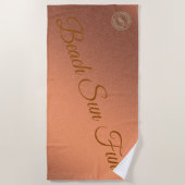 Modernes Orange Strandtuch (Vorderseite)
