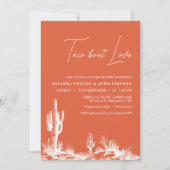 Modernes Orange Taco 'Bout Liebe Paare Dusche Einladung (Vorderseite)