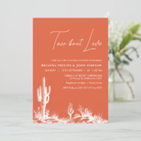 Modernes Orange Taco 'Bout Liebe Paare Dusche