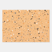 Modernes Orange Terrazzo Muster Geschenkpapier Set (Vorderseite 2)