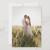 Modernes Orange Trendy Foto Save the Date (Rückseite)