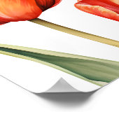 Modernes Orange Tulips Brautparty Poster (Ecke)