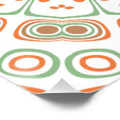 Modernes Orange- und Green-Mandala-Muster Poster (Ecke)