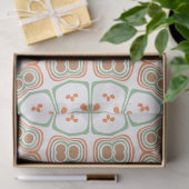 Modernes Orange- und Green-Mandala-Muster Seidenpapier (Geschenk)