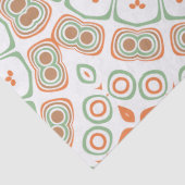 Modernes Orange- und Green-Mandala-Muster Seidenpapier (Detail)